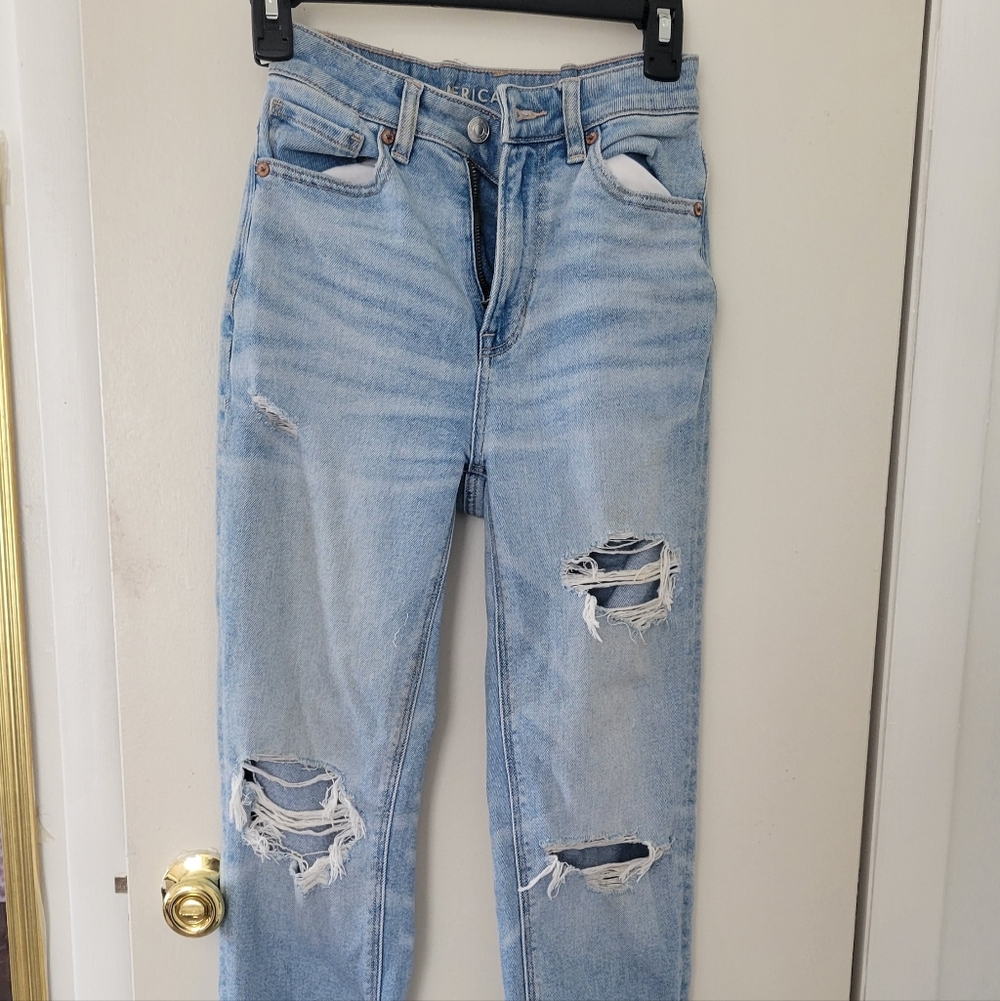 Distressed Light Blue Women's Jeans